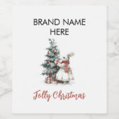 Whimsical Holiday Labels | [Your Brand Name] ワインラベル (シングルラベル)