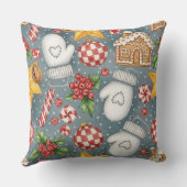 Whimsical Holiday Treats & Winter Mittens (5) クッション (裏面)