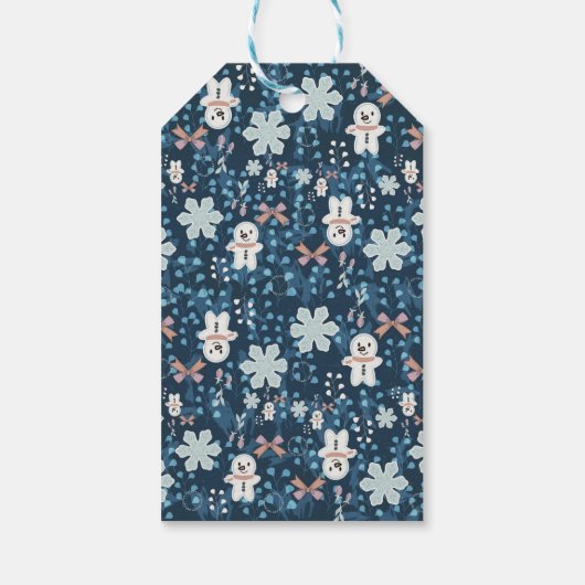 Whimsical Holiday Wrapping Paper Flat Sheet ギフトタグ (裏面)