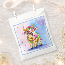 Whimsical Holy Cows in Diwali Attire フェイバーバッグ