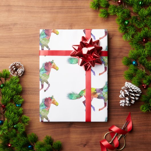 Whimsical Horse Wrapping Paper ラッピングペーパー (クリスマスギフト)