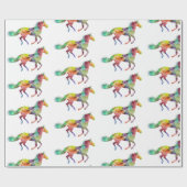 Whimsical Horse Wrapping Paper ラッピングペーパー (フラット)