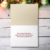 Whimsical Horses with Festive Christmas Trees シーズンカード