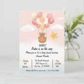 Whimsical Hot Air Balloon Baby Shower Invitation | 招待状 (スタンド正面)
