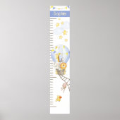 Whimsical Hot Air Balloon Growth Chart ポスター (正面)