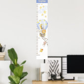 Whimsical Hot Air Balloon Growth Chart ポスター (ホームオフィス)