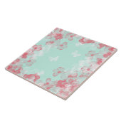 Whimsical Hot Air Balloon with Cherry Blossoms  タイル (側面)