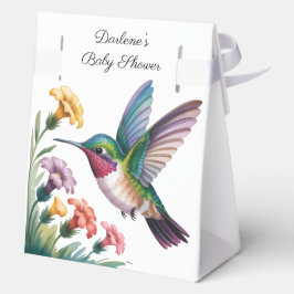 Whimsical Hummingbird Floral Baby Shower フェイバーボックス