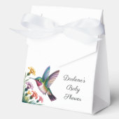 Whimsical Hummingbird Floral Baby Shower フェイバーボックス (正面)