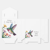 Whimsical Hummingbird Floral Baby Shower フェイバーボックス (見開き)