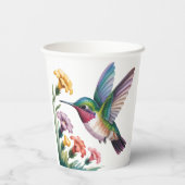 Whimsical Hummingbird Floral Baby Shower 紙コップ (裏面)