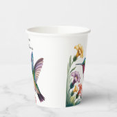 Whimsical Hummingbird Floral Baby Shower 紙コップ (左)