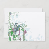  whimsical hummingbird wedding invitation #2 出欠カード (裏面)