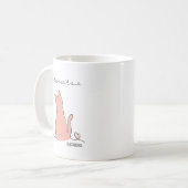 Whimsical I Love Cats Silhouette Custom Name コーヒーマグカップ (正面左)