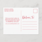 Whimsical Ice Cream Cone Wedding Save the Date 案内ポストカード (裏面)