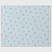 Whimsical Ice Skaters Light Blue Wrapping Paper ラッピングペーパー (フラット)