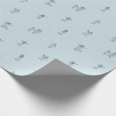 Whimsical Ice Skaters Light Blue Wrapping Paper ラッピングペーパー (角)