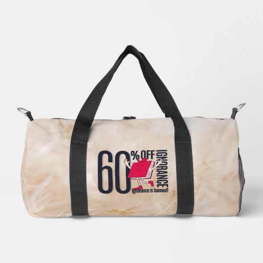 Whimsical Ignorance Is Banned Educational ダッフルバッグ (正面)