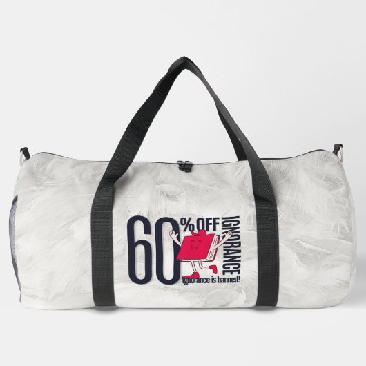 Whimsical Ignorance Is Banned Educational  ダッフルバッグ (裏面)