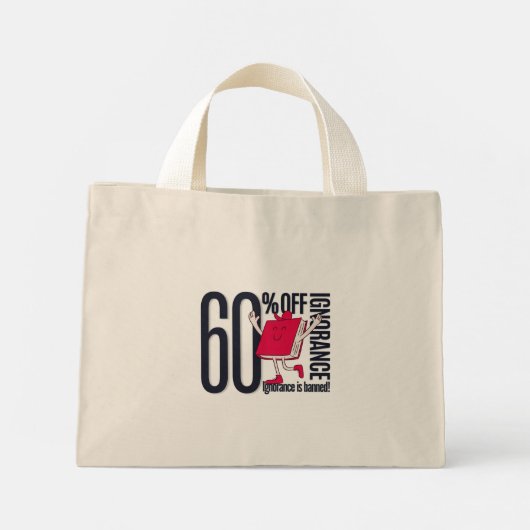 Whimsical Ignorance Is Banned Educational Tiny  ミニトートバッグ (裏面)