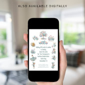 Whimsical Illustration 12 Days of Christmas セーブザデート