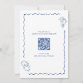  whimsical illustration wedding save the date 招待状 (裏面)