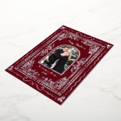 Whimsical Illustrative Christmas Five Photo 箔シーズンカード (回転した状態)