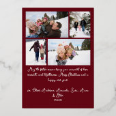 Whimsical Illustrative Christmas Five Photo 箔シーズンカード (裏面)