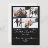 Whimsical Illustrative Christmas Five Photo Holida シーズンカード (裏面)