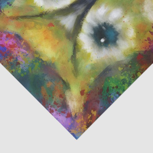 Whimsical Impressionistic Owl Bird Decoupage 薄葉紙 (詳細)