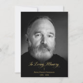 Whimsical In Loving Memory Photo Funeral Service ノートカード (正面)