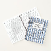 Whimsical Italian Food Illustration Blue Recipe ノートブック (内部)