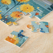 Whimsical Italian Lakeside Village Art ジグソーパズル (側面)