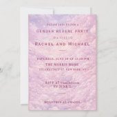 Whimsical It's a Girl Stork Baby Shower  招待状 (裏面)