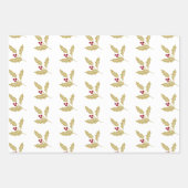 Whimsical Joy to The World Quote Classic Christmas ラッピングペーパーシート (正面3)