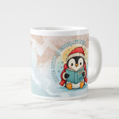 Whimsical Jumbo Penguin Storytelling Coffee Tea Mu ジャンボコーヒーマグカップ (正面右)