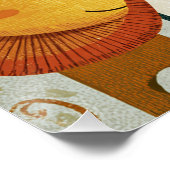 Whimsical Jungle Animals Nursery Wall Art ポスター (コーナー)