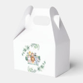 Whimsical Jungle Safari Animal Birthday フェイバーボックス (正面サイド)