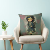 Whimsical Kawaii Fairy Tale Girl クッション (椅子)