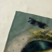 Whimsical Kawaii Fairy Tale Girl ビーチタオル (インサイチュ)