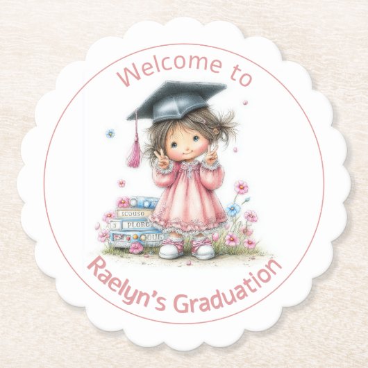 Whimsical Kindergarten Graduation Celebration  ペーパーコースター (正面)