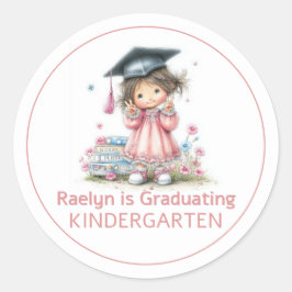 Whimsical Kindergarten Graduation Celebration  ラウンドシール