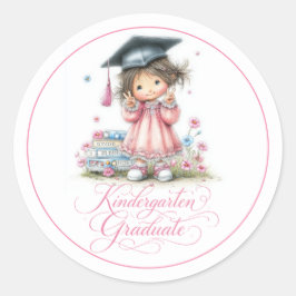Whimsical Kindergarten Graduation Celebration  ラウンドシール