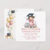 Whimsical Kindergarten Graduation Celebration  招待状 (正面/裏面)
