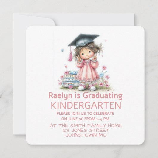 Whimsical Kindergarten Graduation Celebration  招待状 (正面)