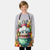 Whimsical Kitchen Adventure Kids' Apron エプロン (着用した状態)