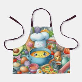 whimsical Kitchen Adventure Kids' Apron エプロン