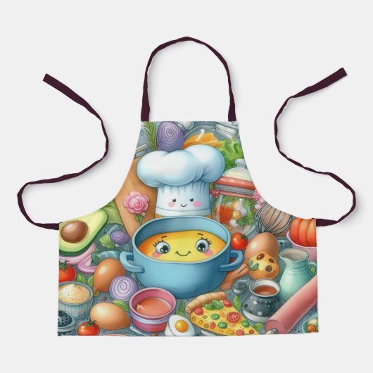whimsical Kitchen Adventure Kids' Apron エプロン (正面)