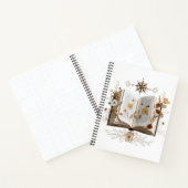 Whimsical Kitten & Vintage Pressed Flower Spiral  ノートブック (内部)