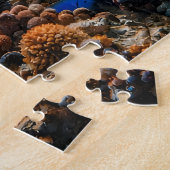 Whimsical kittens, snorkelling, underwater coral r ジグソーパズル (側面)